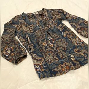 Vintage America Cold Shoulder Blouse, Medium